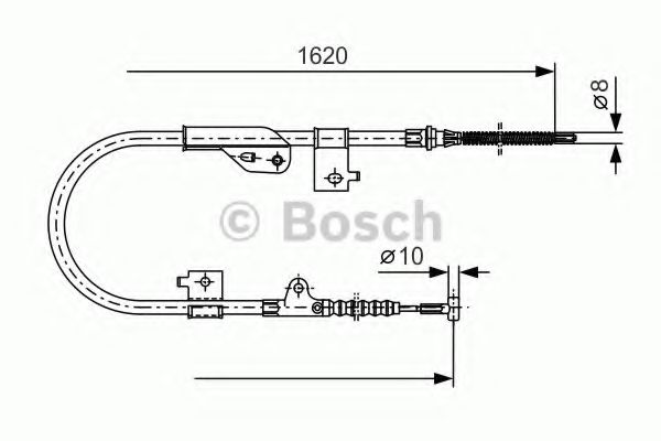 1 987 477 758 BOSCH Cable, parking brake