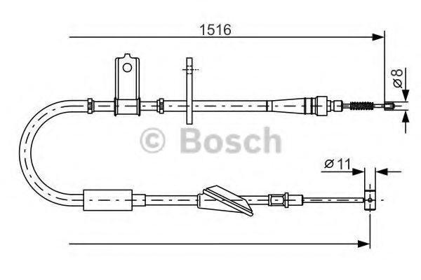 1 987 477 771 BOSCH Cable, parking brake