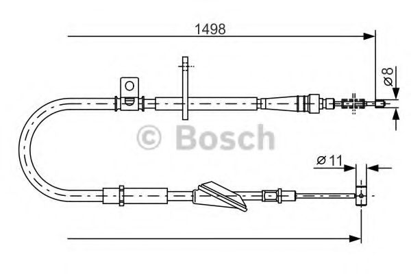 1 987 477 772 BOSCH Cable, parking brake