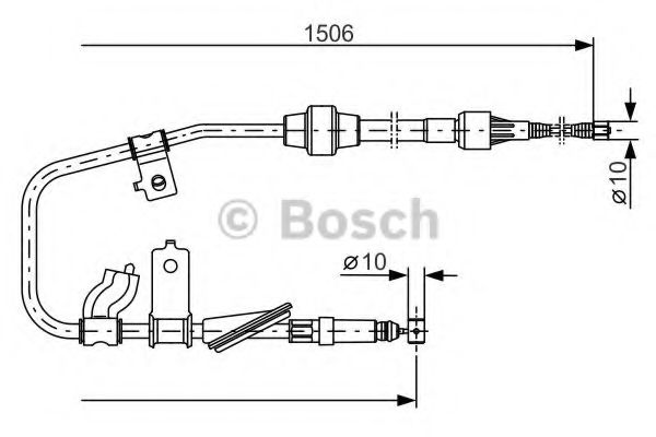 1 987 477 789 BOSCH Cable, parking brake