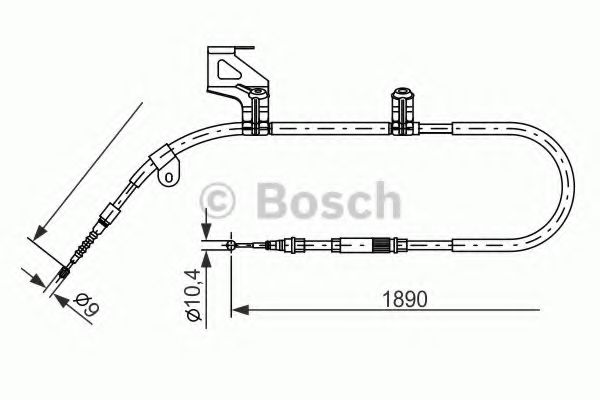 1 987 477 803 BOSCH Cable, parking brake