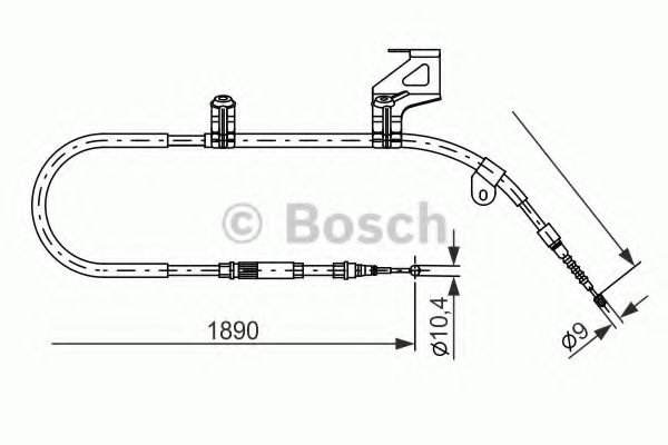 1 987 477 804 BOSCH Cable, parking brake