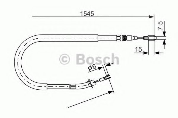 1 987 477 857 BOSCH Cable, parking brake