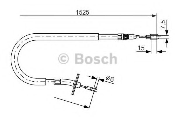 1 987 477 858 BOSCH Cable, parking brake