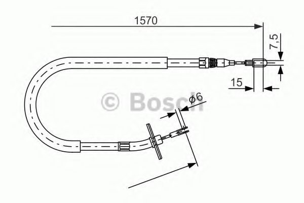 1 987 477 861 BOSCH Cable, parking brake