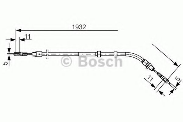 1 987 477 904 BOSCH Cable, parking brake