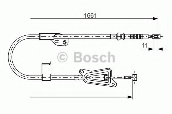 1 987 477 914 BOSCH Cable, parking brake