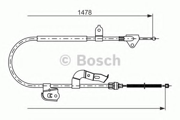 1 987 477 951 BOSCH Cable, parking brake
