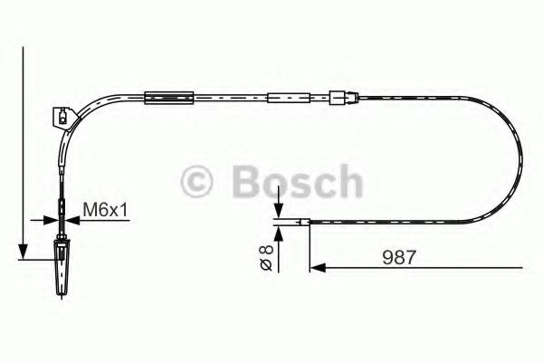 1 987 477 962 BOSCH Cable, parking brake