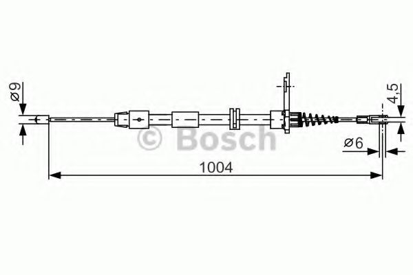 1 987 482 023 BOSCH Cable, parking brake