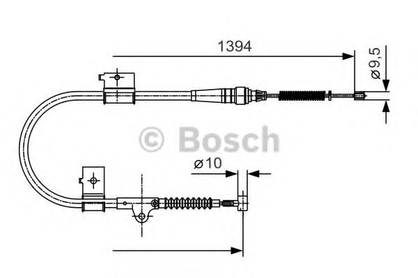 1 987 482 049 BOSCH Cable, parking brake