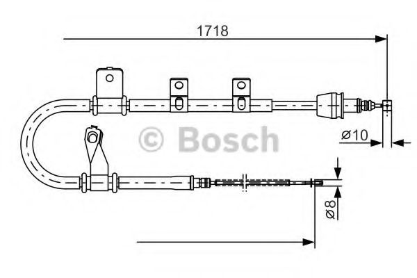 1 987 482 075 BOSCH Cable, parking brake