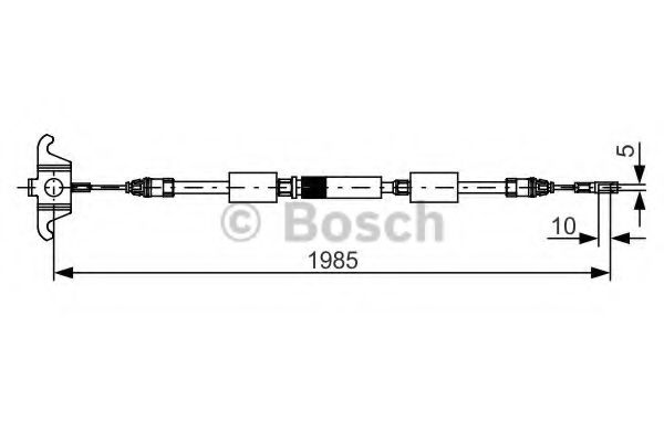1987482128 BOSCH Cable, parking brake