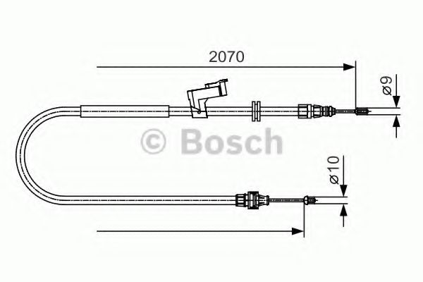 1 987 482 133 BOSCH Cable, parking brake