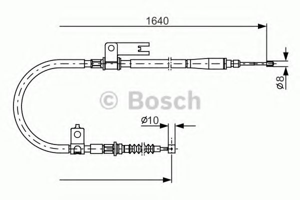 1 987 482 154 BOSCH Cable, parking brake