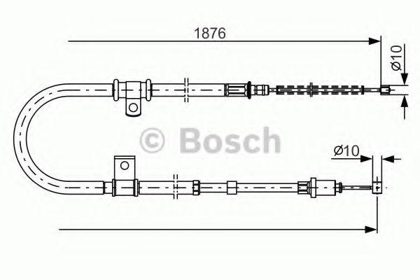 1 987 482 183 BOSCH Cable, parking brake