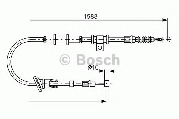 1 987 482 245 BOSCH Cable, parking brake