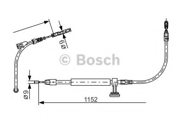 1 987 482 332 BOSCH Cable, parking brake