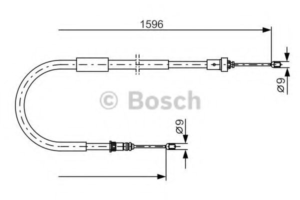1 987 482 334 BOSCH Cable, parking brake