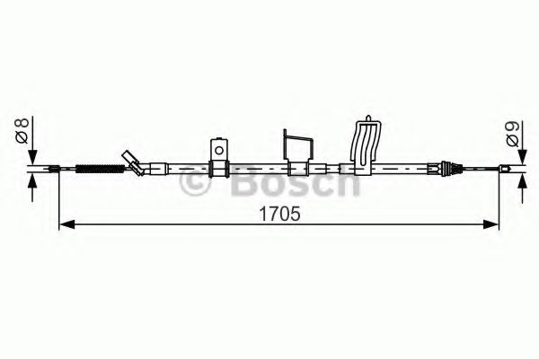 1 987 482 339 BOSCH Cable, parking brake