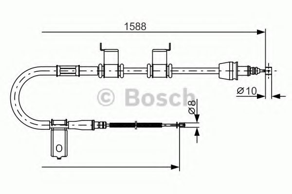 1 987 482 358 BOSCH Cable, parking brake