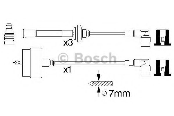 0 356 912 824 BOSCH Ignition System Ignition Cable Kit