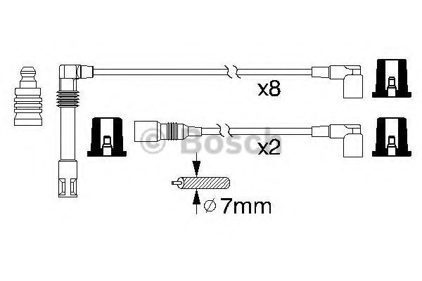 0 986 356 319 BOSCH Ignition Cable Kit