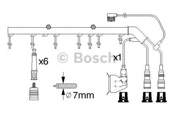 0986356326 BOSCH Ignition Cable Kit