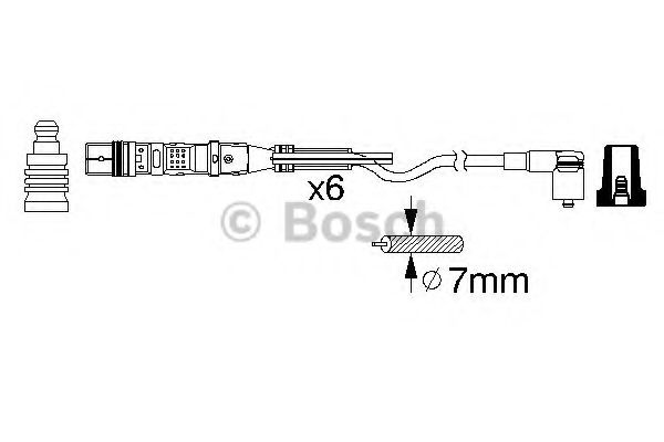 0 986 356 348 BOSCH Ignition System Ignition Cable Kit