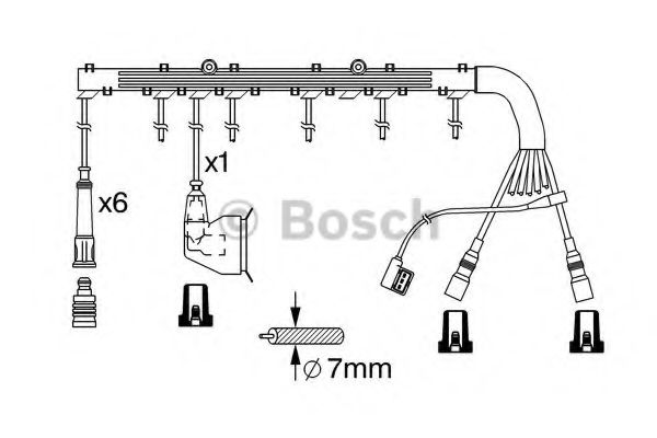 0 986 356 362 BOSCH Ignition Cable Kit
