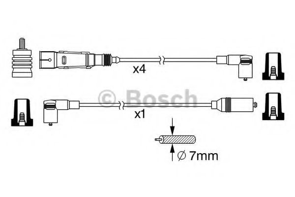 0 986 356 380 BOSCH Ignition Cable Kit