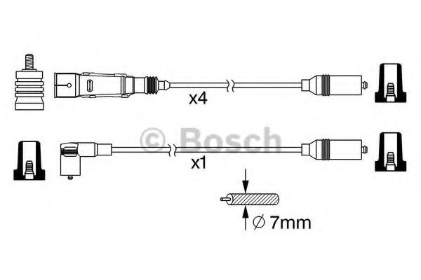 0 986 356 381 BOSCH Ignition Cable Kit