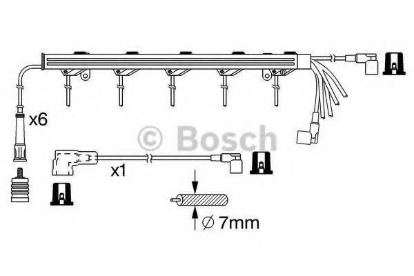 0 986 356 383 BOSCH Ignition Cable Kit