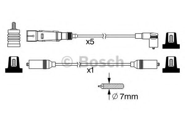 0 986 356 385 BOSCH Ignition Cable Kit