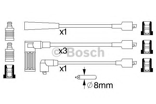 0 986 356 712 BOSCH Ignition System Ignition Cable Kit