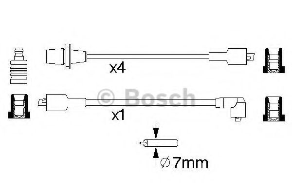 0 986 356 725 BOSCH Ignition Cable Kit