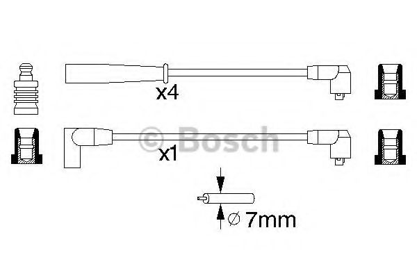 0 986 356 763 BOSCH Ignition Cable