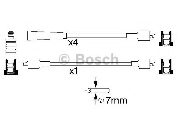 0 986 356 816 BOSCH Ignition System Ignition Cable Kit