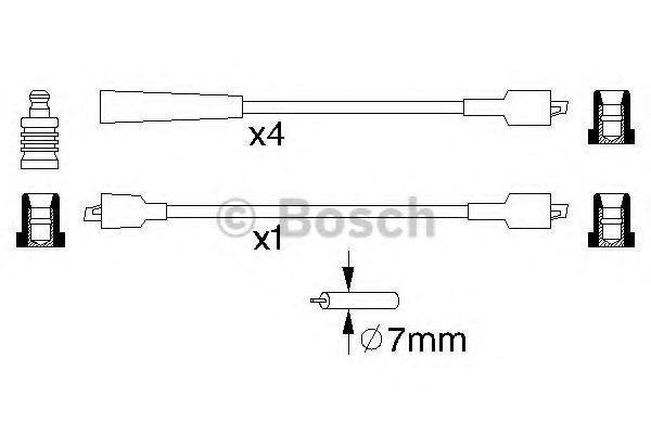 0 986 356 840 BOSCH Ignition Cable Kit