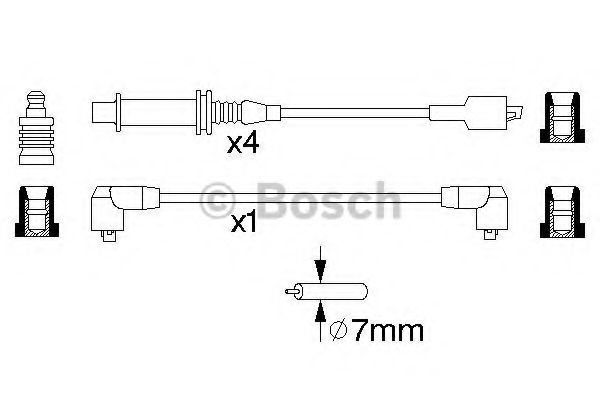 0 986 356 848 BOSCH Ignition Cable