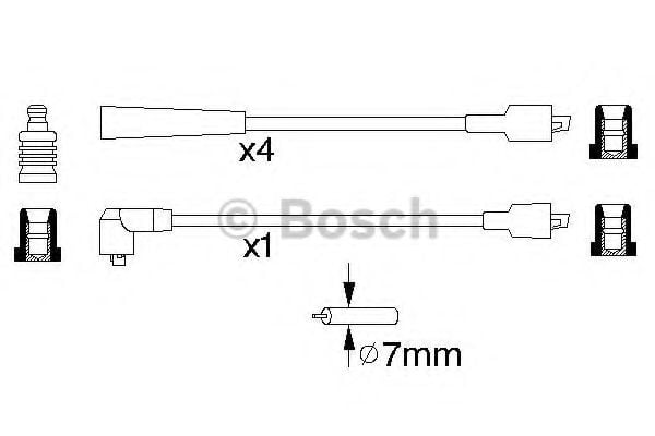 0 986 356 874 BOSCH Ignition Cable Kit
