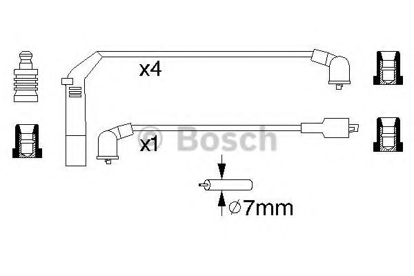 0 986 356 895 BOSCH Ignition System Ignition Cable Kit