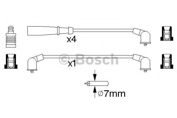 0 986 356 921 BOSCH Ignition Cable Kit
