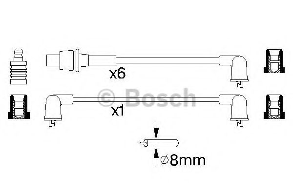 0 986 356 922 BOSCH Ignition Cable Kit