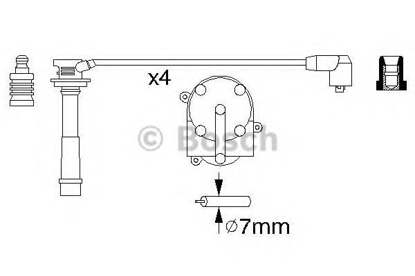 0 986 356 931 BOSCH Ignition Cable Kit