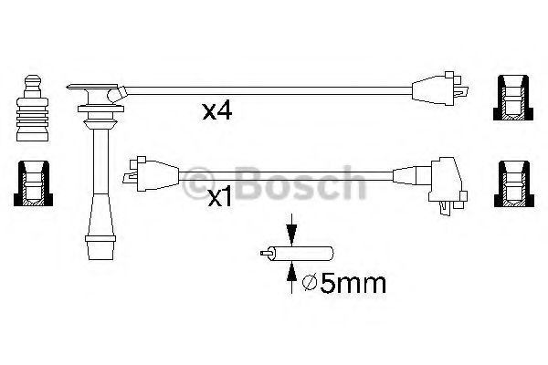 0 986 356 950 BOSCH Ignition Cable Kit