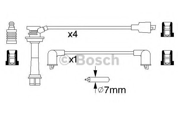 0 986 356 951 BOSCH Ignition Cable Kit