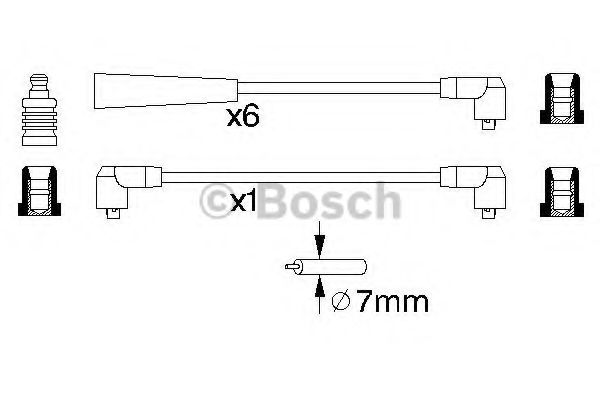 0 986 356 958 BOSCH Ignition System Ignition Cable Kit