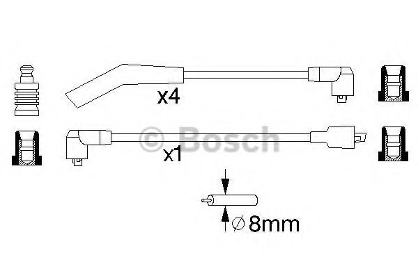 0 986 356 963 BOSCH Ignition Cable Kit