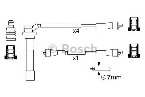 0 986 357 053 BOSCH Ignition Cable Kit